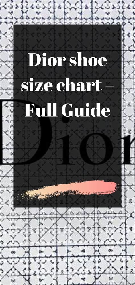 Dior shoe size guide